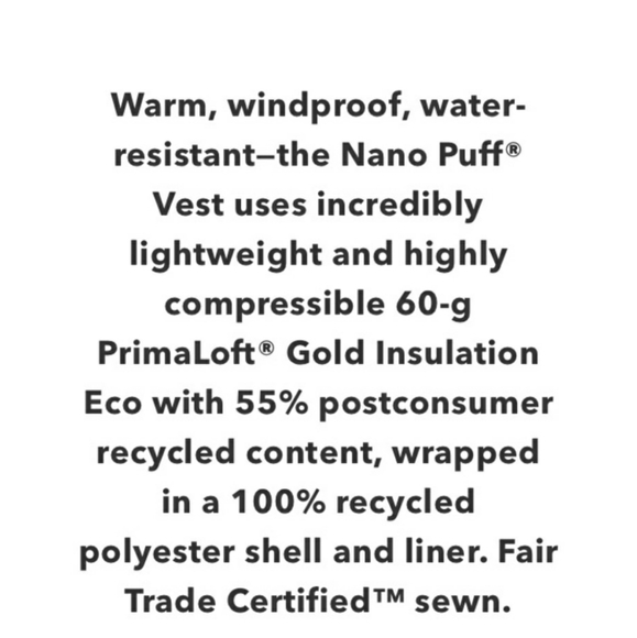 New Patagonia Nano Puff Vest - Picture 9 of 12